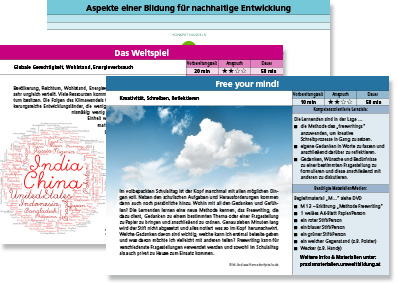 Kärtchen mit Stundenbildern